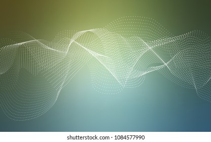 Light Blue, Green vector background with bubbles. Beautiful colored illustration with blurred circles in nature style. The pattern can be used for ads, leaflets of liquid.