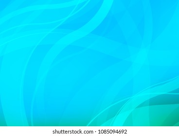 Light Blue, Green vector background with lamp shapes. Glitter abstract illustration with wry lines. Pattern for your business design.