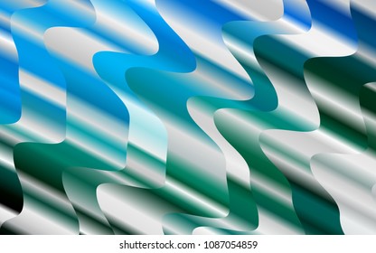 Light Blue, Green vector background with curved circles. Creative illustration in halftone marble style with gradient. A completely new template for your business design.