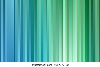 Light Blue, Green vector background with straight lines. Shining colored illustration with narrow lines. The pattern can be used for websites.