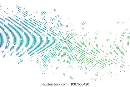 Light Blue, Green vector background with straight lines. Decorative shining illustration with lines on abstract template. The pattern can be used for websites.