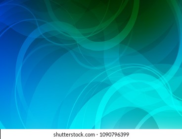 Light Blue, Green vector background with abstract lines. Brand new colored illustration in marble style with gradient. Brand new design for your ads, poster, banner.