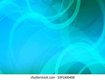 Light Blue, Green vector background with lamp shapes. Colorful illustration in abstract marble style with gradient. Brand new design for your ads, poster, banner.