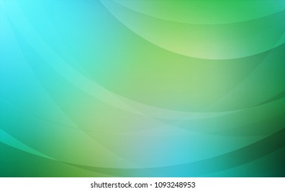 Light Blue, Green vector background with curved circles. Blurred geometric sample with gradient bubbles.  A new texture for your  ad, booklets, leaflets.