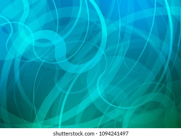 Light Blue, Green vector background with bubble shapes. Shining illustration, which consist of blurred lines, circles. New composition for your brand book.