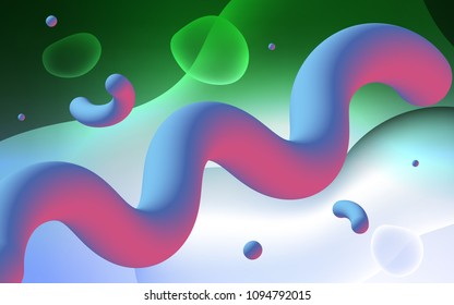 Light Blue, Green vector background with abstract circles. Shining illustration, which consist of blurred lines, circles. A completely new memphis design for your business.