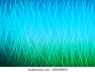 Light Blue, Green vector background with lamp shapes. Creative illustration in halftone marble style with gradient. New composition for your brand book.