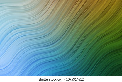 Light Blue, Green vector background with bubble shapes. A vague circumflex abstract illustration with gradient. A completely new memphis design for your business.