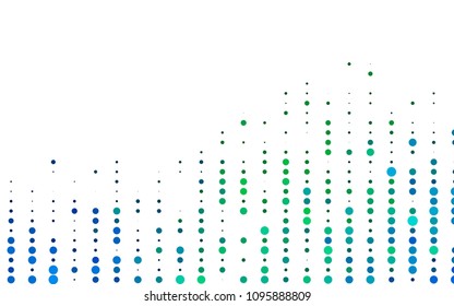 Light Blue, Green vector  background with bubbles. Modern abstract illustration with colorful water drops. Pattern can be used as texture of water, rain drops.