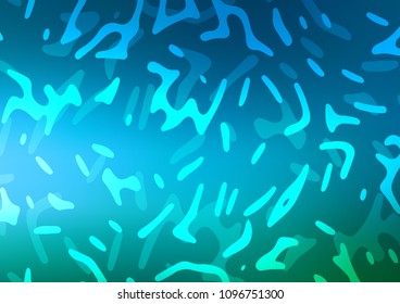 Light Blue, Green vector background with abstract lines. Glitter abstract illustration with wry lines. A completely new marble design for your business.