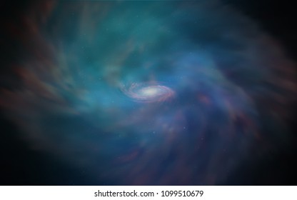 Light Blue, Green vector background with galaxy stars. Blurred decorative design in simple style with galaxy stars. Best design for your ad, poster, banner.
