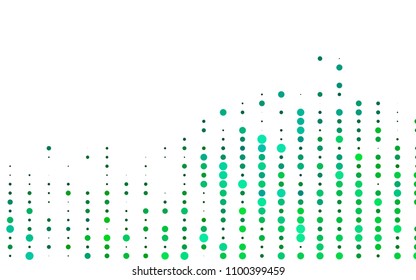 Light Blue, Green vector  background with bubbles. Blurred decorative design in abstract style with bubbles. Beautiful design for your business natural advert.