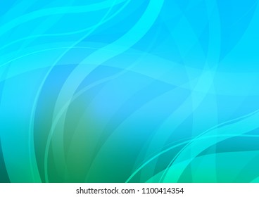 Light Blue, Green vector background with lava shapes. A sample with blurred bubble shapes. The best blurred design for your business.