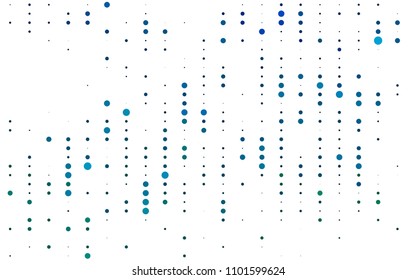 Light Blue, Green vector  background with dots. Illustration with set of shining colorful abstract circles. The pattern can be used for beautiful websites.