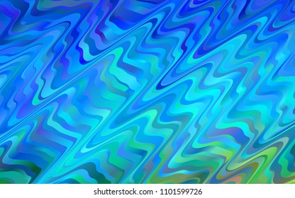 Light Blue, Green vector background with lava shapes. Geometric illustration in marble style with gradient.  Brand-new design for your ads, poster, banner.