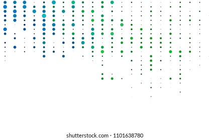 Light Blue, Green vector  background with bubbles. Blurred decorative design in abstract style with bubbles. Completely new template for your brand book.