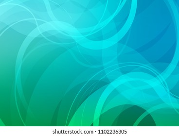 Light Blue, Green vector background with bubble shapes. Brand new colored illustration in marble style with gradient. The template for cell phone backgrounds.