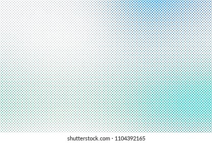 Light Blue, Green vector  background with dots. Glitter abstract illustration with blurred drops of rain. The pattern can be used for beautiful websites.