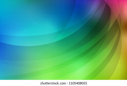 Light Blue, Green vector background with abstract circles. A vague circumflex abstract illustration with gradient. The template for cell phone backgrounds.