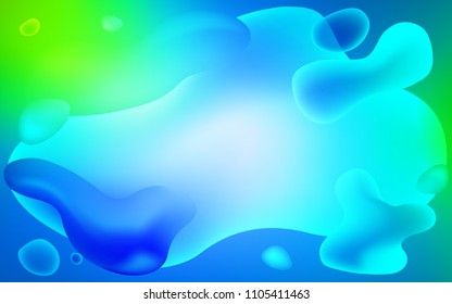 Light Blue, Green vector background with lamp shapes. Glitter abstract illustration with wry lines. The best blurred design for your business.