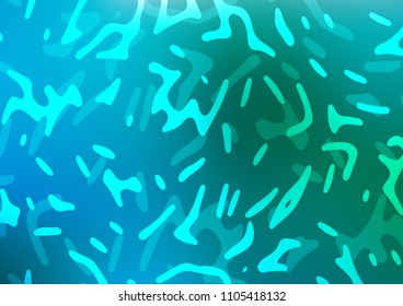 Light Blue, Green vector background with lamp shapes. Blurred geometric sample with gradient bubbles.  A new texture for your  ad, booklets, leaflets.