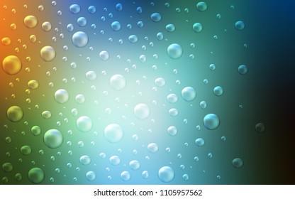 Light Blue, Green vector background with dots. Illustration with set of shining colorful abstract circles. The pattern can be used for aqua ad, booklets.