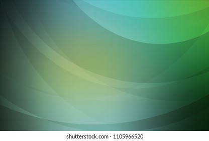 Light Blue, Green vector background with curved circles. Creative geometric illustration in marble style with gradient. The template for cell phone backgrounds.