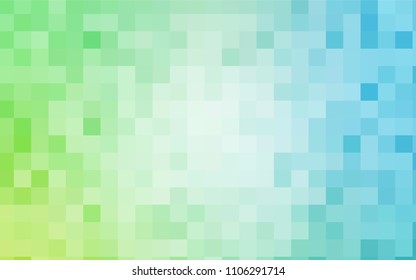 Light Blue, Green vector background of rectangles and squares. Style quilt and blanket. Geometrical rectangular pattern. Repeating pattern with rectangle shapes.