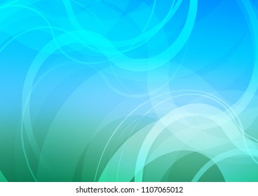Light Blue, Green vector background with bent lines. Geometric illustration in marble style with gradient.  The template for cell phone backgrounds.