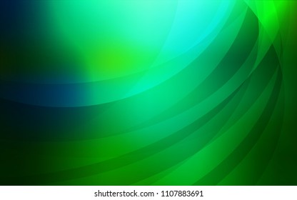Light Blue, Green vector background with bent lines. Modern gradient abstract illustration with bandy lines. Brand-new design for your ads, poster, banner.