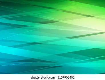 Light Blue, Green vector background with straight lines. Glitter abstract illustration with colored sticks. Smart design for your business advert.