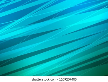 Light Blue, Green vector background with straight lines. Modern geometrical abstract illustration with staves. The pattern can be used as ads, poster, banner for commercial.