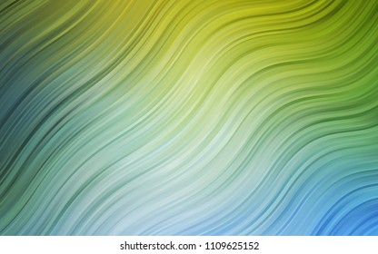 Light Blue, Green vector background with lava shapes. Creative geometric illustration in marble style with gradient. The best blurred design for your business.