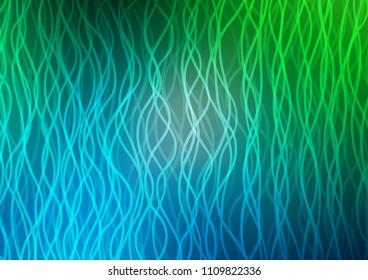 Light Blue, Green vector background with lamp shapes. Shining crooked illustration in marble style. A new texture for your  ad, booklets, leaflets.
