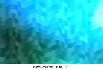 Light Blue, Green vector background with bent ribbons. Modern gradient abstract illustration with bandy lines. A new texture for your  ad, booklets, leaflets.
