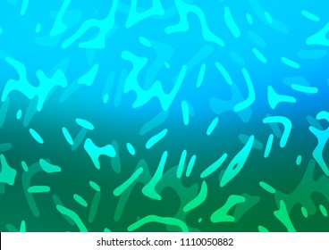 Light Blue, Green vector background with bubble shapes. Colorful abstract illustration with gradient lines. Pattern for your business design.