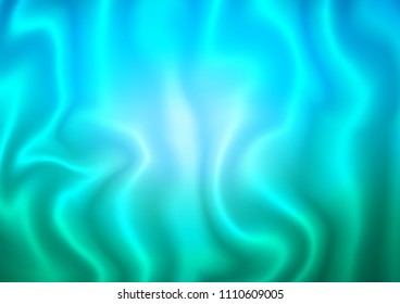 Light Blue, Green vector background with bent lines. Shining illustration, which consist of blurred lines, circles. New composition for your brand book.