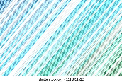 Light Blue, Green vector background with straight lines. Modern geometrical abstract illustration with staves. The pattern can be used as ads, poster, banner for commercial.