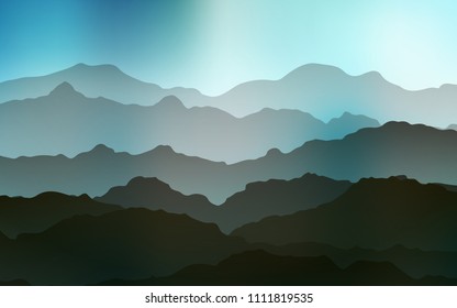 Light Blue, Green vector background with liquid shapes. Glitter abstract illustration with wry lines. The best blurred design for your business.