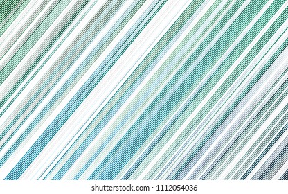 Light Blue, Green vector background with straight lines. Decorative shining illustration with lines on abstract template. Best design for your ad, poster, banner.