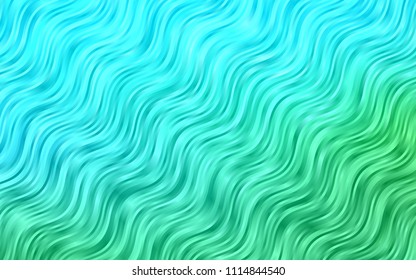 Light Blue, Green vector background with bubble shapes. Shining illustration, which consist of blurred lines, circles. A completely new template for your business design.