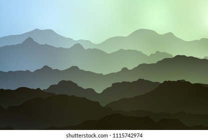 Light Blue, Green vector background with lava shapes. Shining illustration, which consist of blurred lines, circles. A completely new template for your business design.