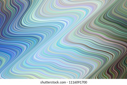 Light Blue, Green vector background with bubble shapes. Modern gradient abstract illustration with bandy lines. Memphis design for your web site.