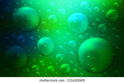 Light Blue, Green vector background with bubbles. Modern abstract illustration with colorful water drops. The pattern can be used for beautiful websites.