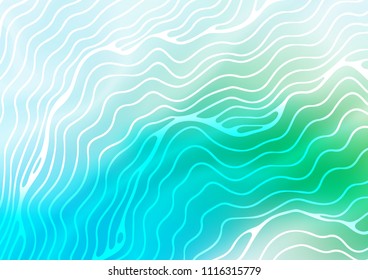 Light Blue, Green vector background with liquid shapes. A sample with blurred bubble shapes. Brand new design for your ads, poster, banner.