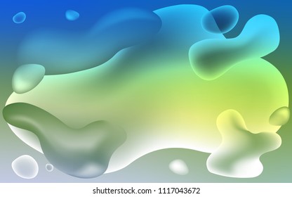 Light Blue, Green vector background with bubble shapes. An elegant bright illustration with gradient. A new texture for your  ad, booklets, leaflets.