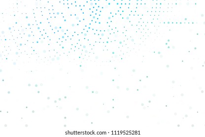 Light Blue, Green vector  background with dots. Illustration with set of shining colorful abstract circles. The pattern can be used for aqua ad, booklets.