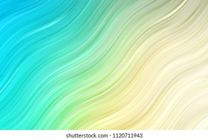 Light Blue, Green vector background with liquid shapes. Modern gradient abstract illustration with bandy lines. Marble design for your web site.