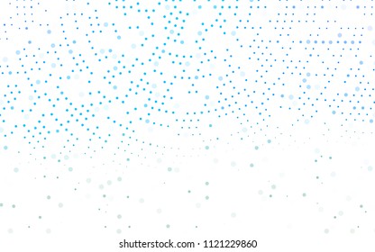 Light Blue, Green vector  background with dots. Blurred decorative design in abstract style with bubbles. Beautiful design for your business natural advert.