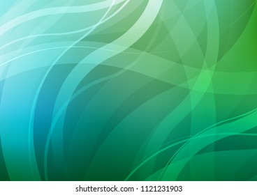 Light Blue, Green vector background with liquid shapes. A completely new color illustration in marble style. New composition for your brand book.